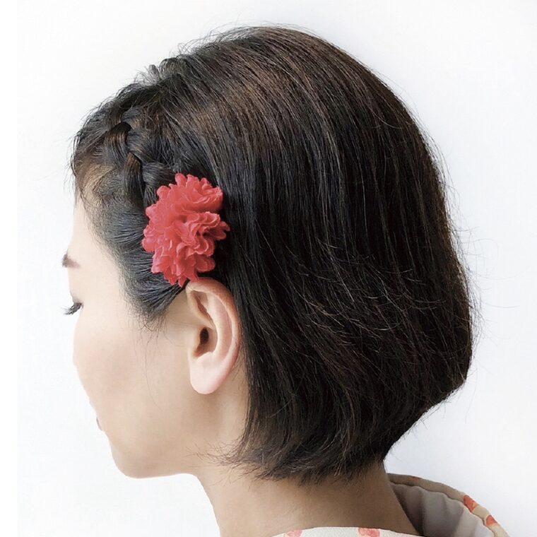無料ヘアアレンジ 編み込みスタイル(着物レンタルVASARA)