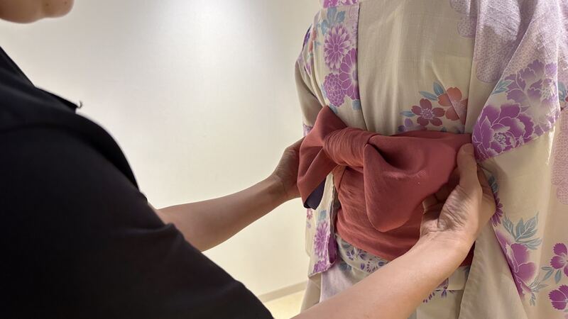着付けのようす